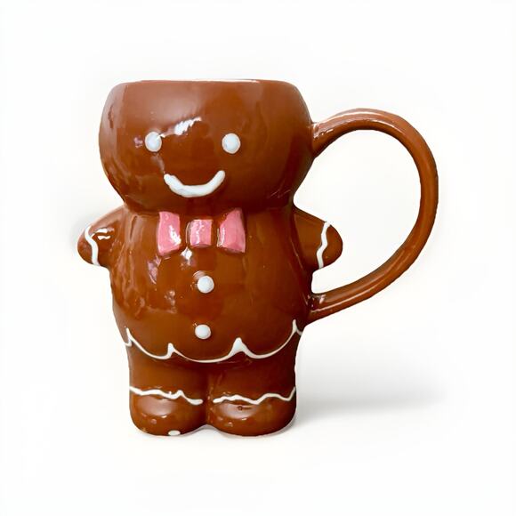 NWT Peppermint& Pine Gingerbread Man Cookie House XMAS Gift Set Hand Towels Mugs - Picture 11 of 16